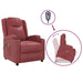 Stand Up Massage Chair Wine Red Faux Leather Topxxan
