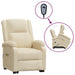 Stand Up Massage Recliner Chair Cream Fabric Topxtxp