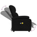 Stand Up Massage Reclining Chair Black Fabric Topxtxk