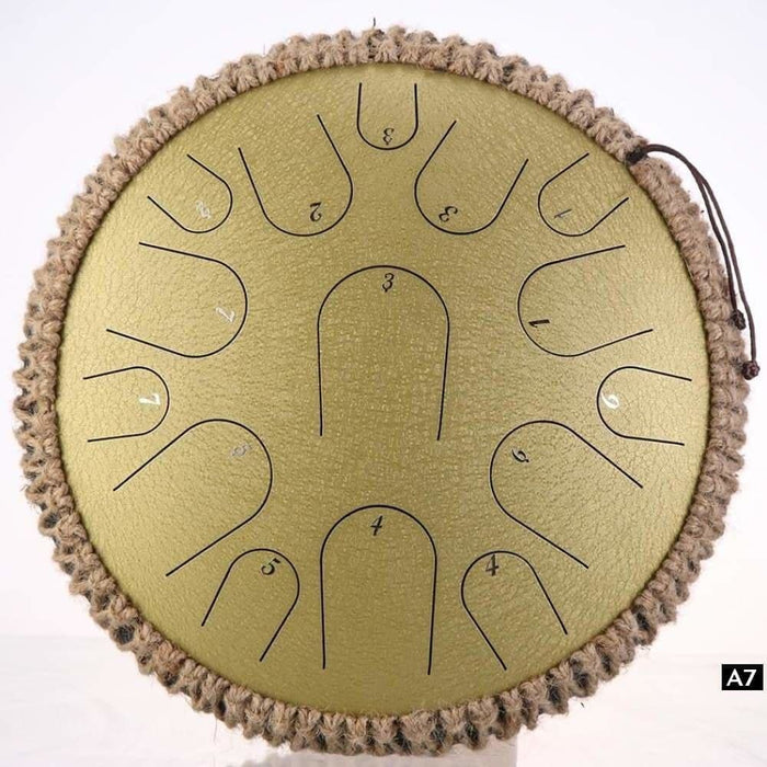 Steel Tongue Drum 13 Inch 15 Tone Handheld Tank Percussion