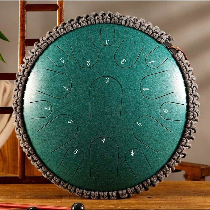 Steel Tongue Drum 13 Inch 15 Tone Handheld Tank Percussion