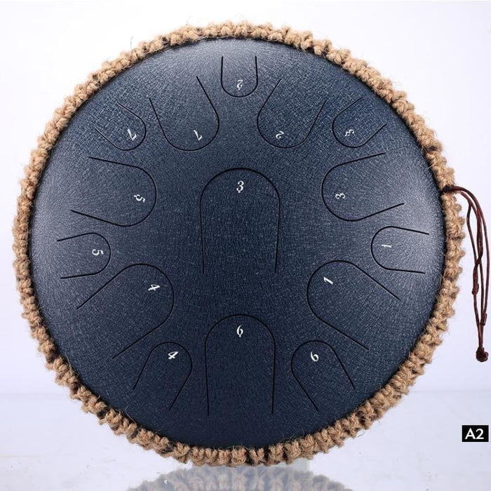 Steel Tongue Drum 13 Inch 15 Tone Handheld Tank Percussion