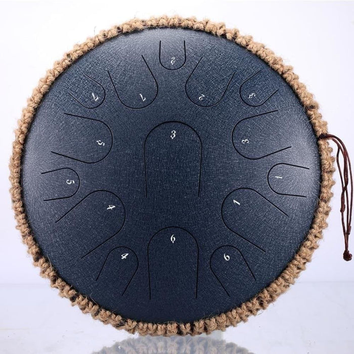 Steel Tongue Drum 13 Inch 15 Tone Handheld Tank Percussion