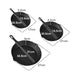 Goslash Picks Non Stick Frying Pan Set 3pcs Cast Iron Steak