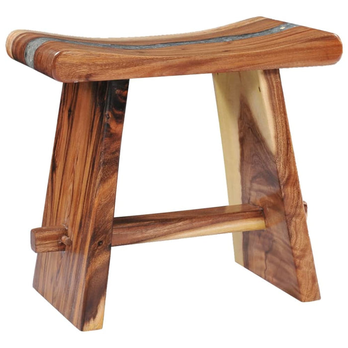 Stool Solid Suar Wood and Polyresin Xnolai