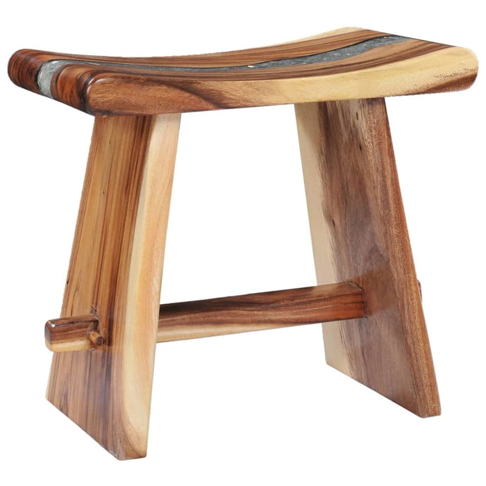 Stool Solid Suar Wood and Polyresin Xnolai