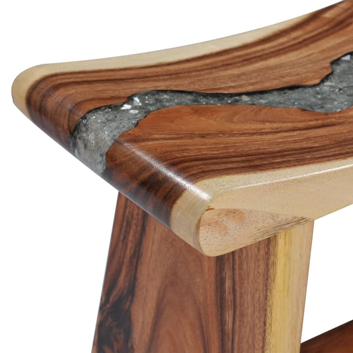 Stool Solid Suar Wood and Polyresin Xnolai
