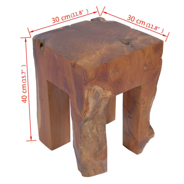 Stool Solid Teak Wood Xataio