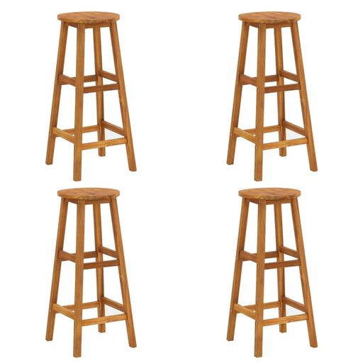Bar Stools 4 Pcs Solid Acacia Wood Gl69715