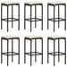 Bar Stools with Cushions 6 Pcs Brown Poly Rattan Gl6881