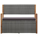 Storage Bench 110 Cm Poly Rattan And Solid Acacia Wood Grey