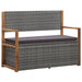 Storage Bench 110 Cm Poly Rattan And Solid Acacia Wood Grey