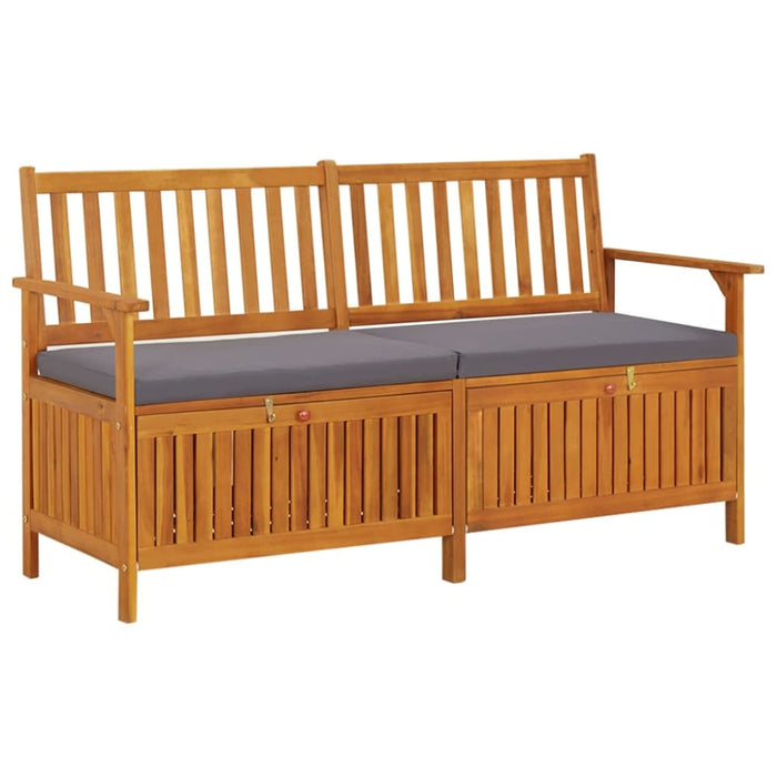 Storage Bench with Cushion 148 Cm Solid Wood Acacia Toliab