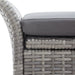 Storage Bench with Cushion Grey Poly Rattan Apnbk