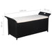Storage Bench With Cushion Poly Rattan Black Aaont