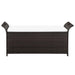 Storage Bench with Cushion Poly Rattan Brown Aaonx