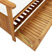 Storage Bench with Cushion Solid Acacia Wood Apkoo