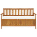 Storage Bench with Cushion Solid Acacia Wood Apkoo
