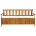 Storage Bench With Cushion Solid Acacia Wood Apkox