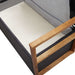 Storage Bench Poly Rattan and Solid Acacia Wood Black Albob