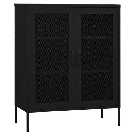Storage Cabinet Black 80x35x101.5 Cm Steel Ttloin