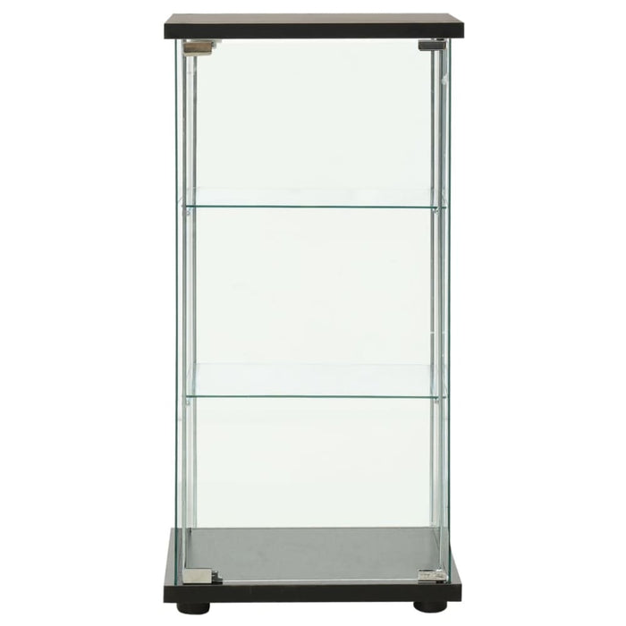 Storage Cabinet Tempered Glass Black Txxikn