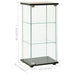 Storage Cabinet Tempered Glass Black Txxikn