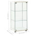 Storage Cabinet Tempered Glass White Txxiki