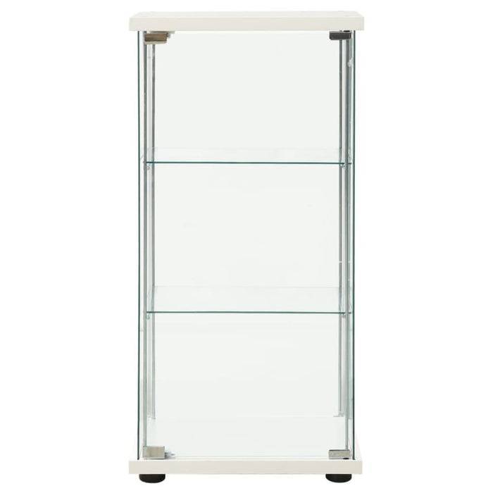 Storage Cabinet Tempered Glass White Txxiki
