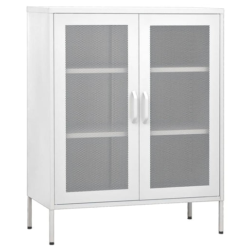 Storage Cabinet White 80x35x101.5 Cm Steel Ttloik