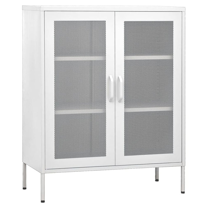 Storage Cabinet White 80x35x101.5 Cm Steel Ttloik