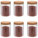 Storage Glass Jars with Cork Lid 6 Pcs 650 Ml Pbntk