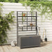 Storage Box with Trellis Grey 99x50x160 Cm Solid Wood