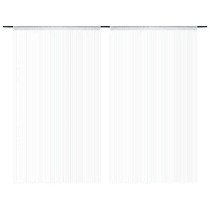 String Curtains 2 Pcs 140x250 Cm White Otxtkk