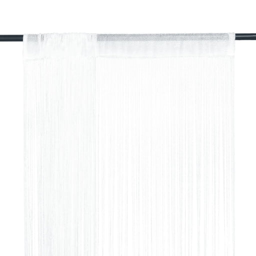 String Curtains 2 Pcs 140x250 Cm White Otxtkk