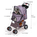 Pet Stroller 4 Wheels Dog Cat Cage Puppy Pushchair Travel