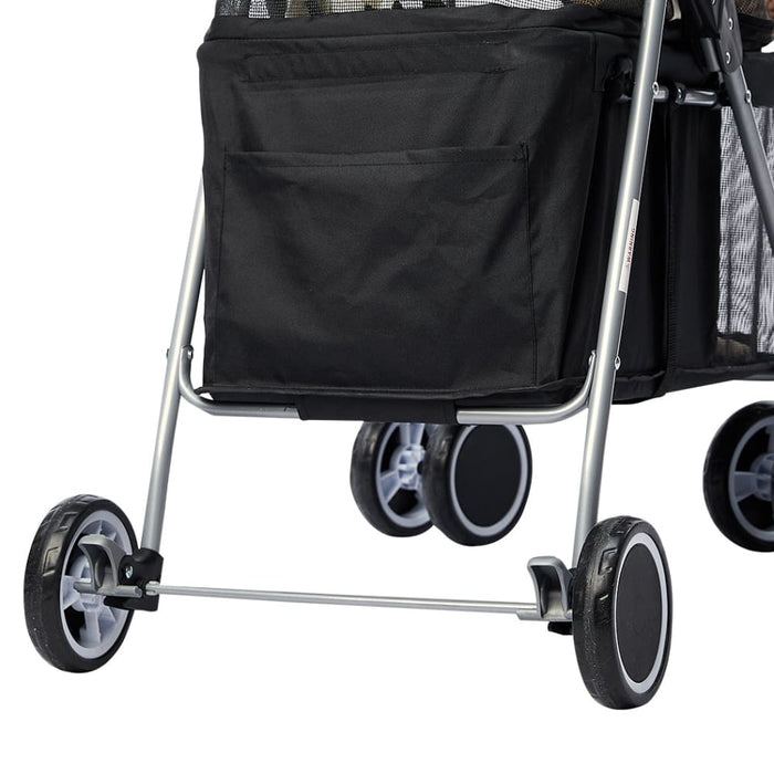Pet Stroller Dog Cat Pram Foldable Carrier Large Travel 4