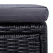 Sunlounger Poly Rattan Black and Dark Grey Toboan