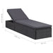 Sunlounger Poly Rattan Black and Dark Grey Toboan