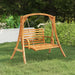 Swing Bench Solid Bent Wood with Teak Finish 126x92x63 Cm