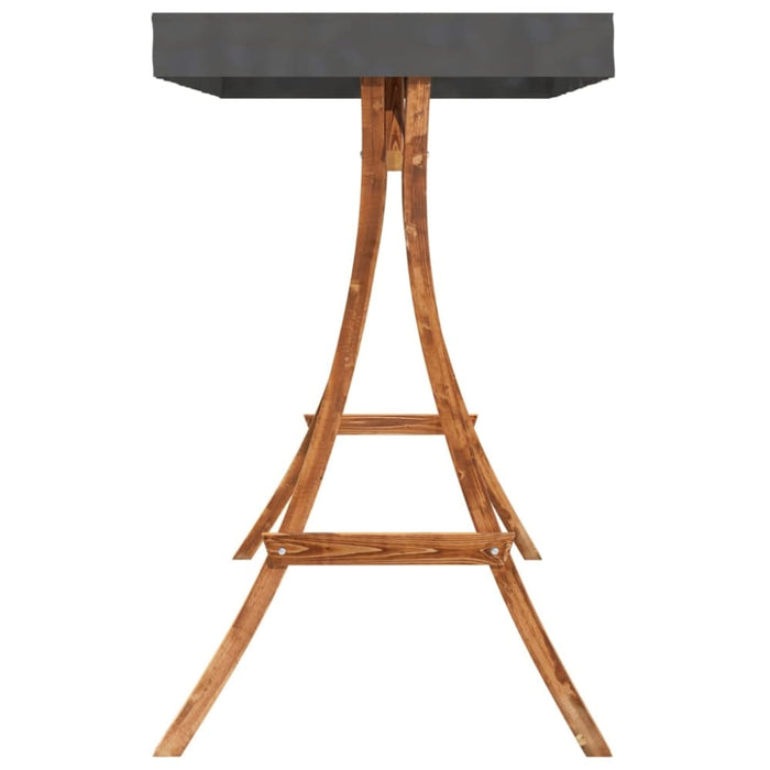 Swing Frame with Anthracite Roof Bent Wood Teak Finish