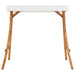 Swing Frame with Cream Roof Solid Bent Wood Teak Finish