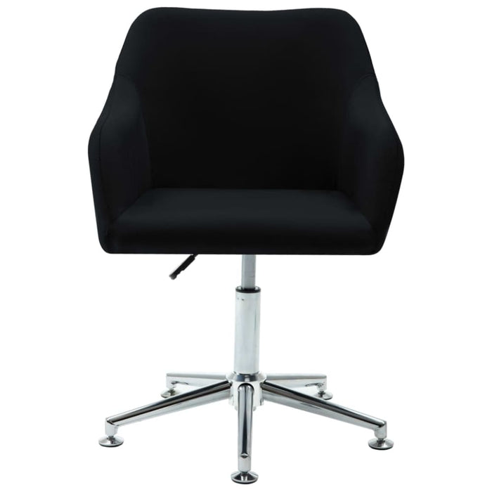 Swivel Dining Chair Black Fabric Gl222