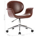 Swivel Dining Chair Brown Faux Leather Xnitkt