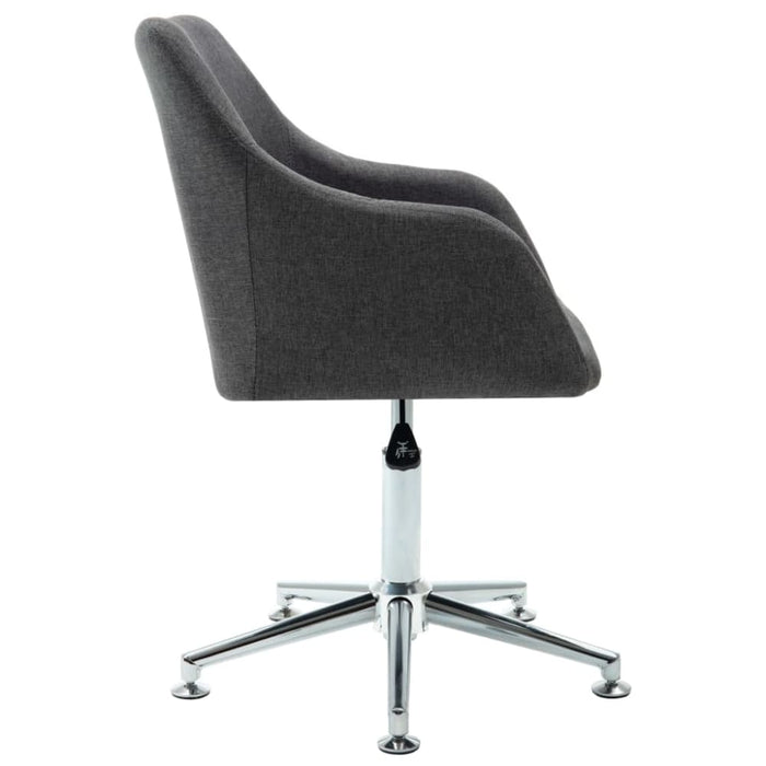 Swivel Dining Chair Dark Grey Fabric Gl201