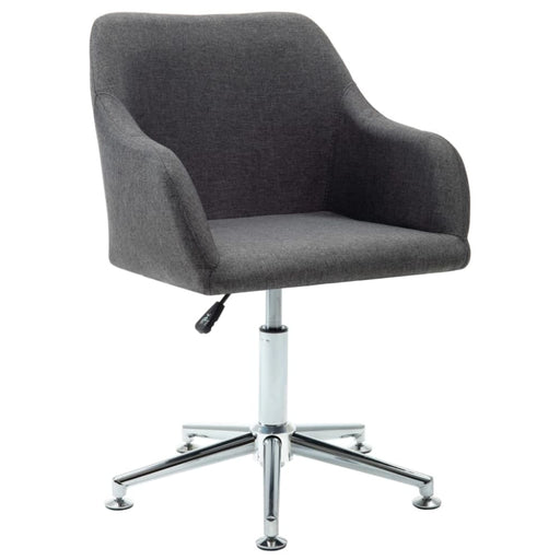 Swivel Dining Chair Dark Grey Fabric Gl201