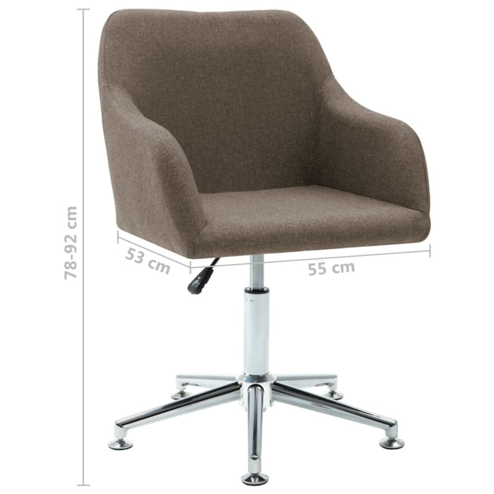 Swivel Dining Chair Taupe Fabric Gl198