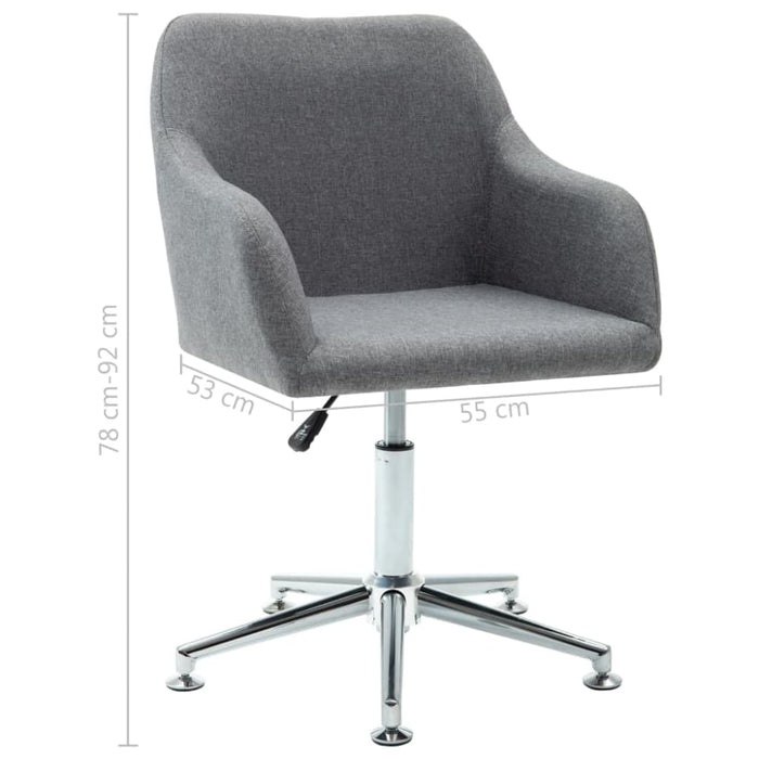 Swivel Office Chair Light Grey Fabric Xinpbp