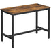 Bar Table Industrial Kitchen Dining With Solid Metal Frame