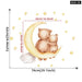 Teddy Bear Sleeping on the Moon and Stars Wall Stickers